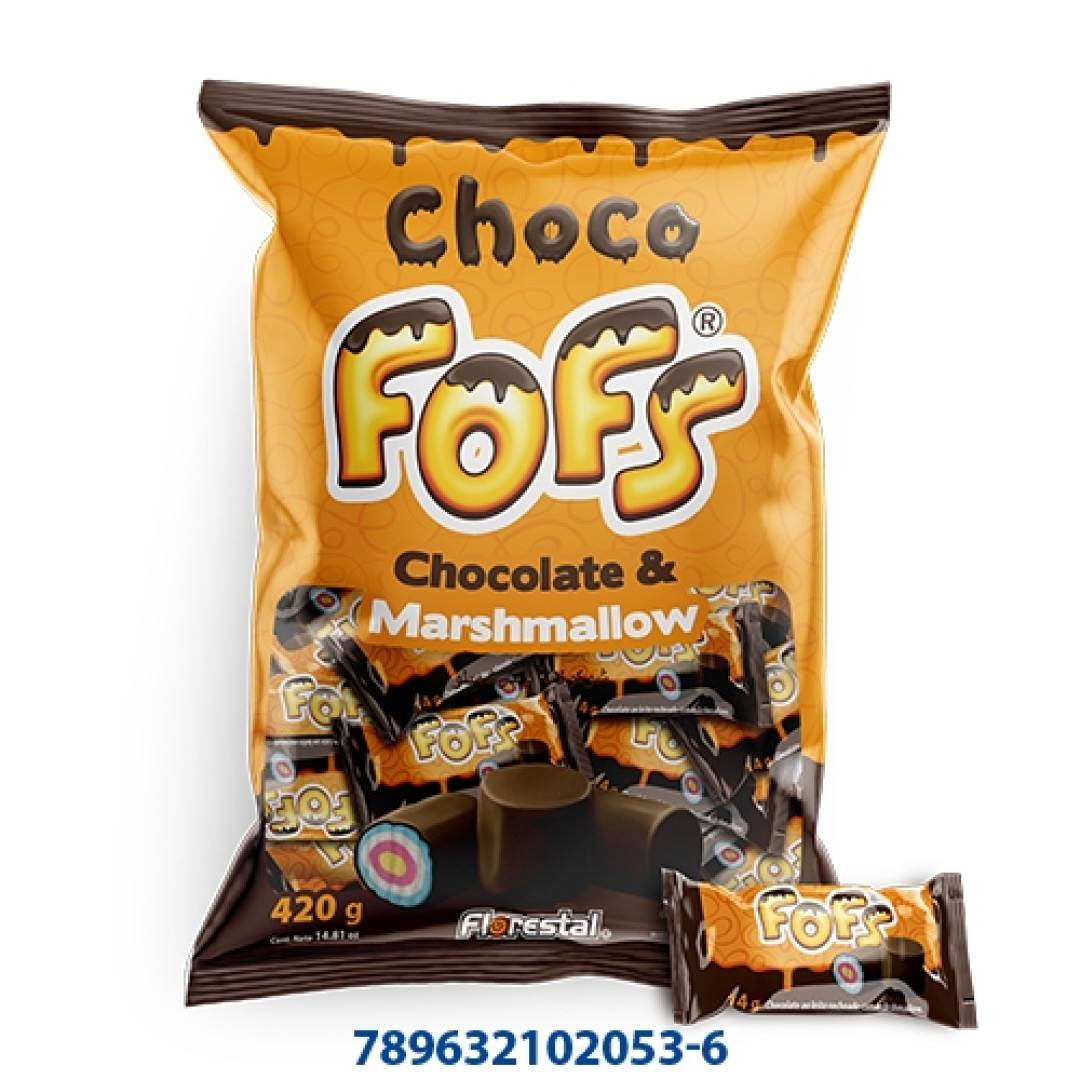 Detalhes do produto Marshmallow Choco Fofs 420G Florestal Ao Leite