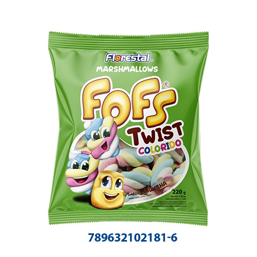 Detalhes do produto Marshmallow Fofs Twist Colorido 220Gr Fl Baunilha