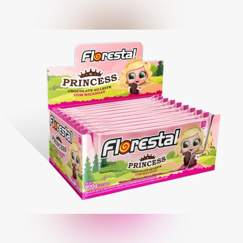 Detalhes do produto Choc Princess 90Gr Florestal Ao Leite