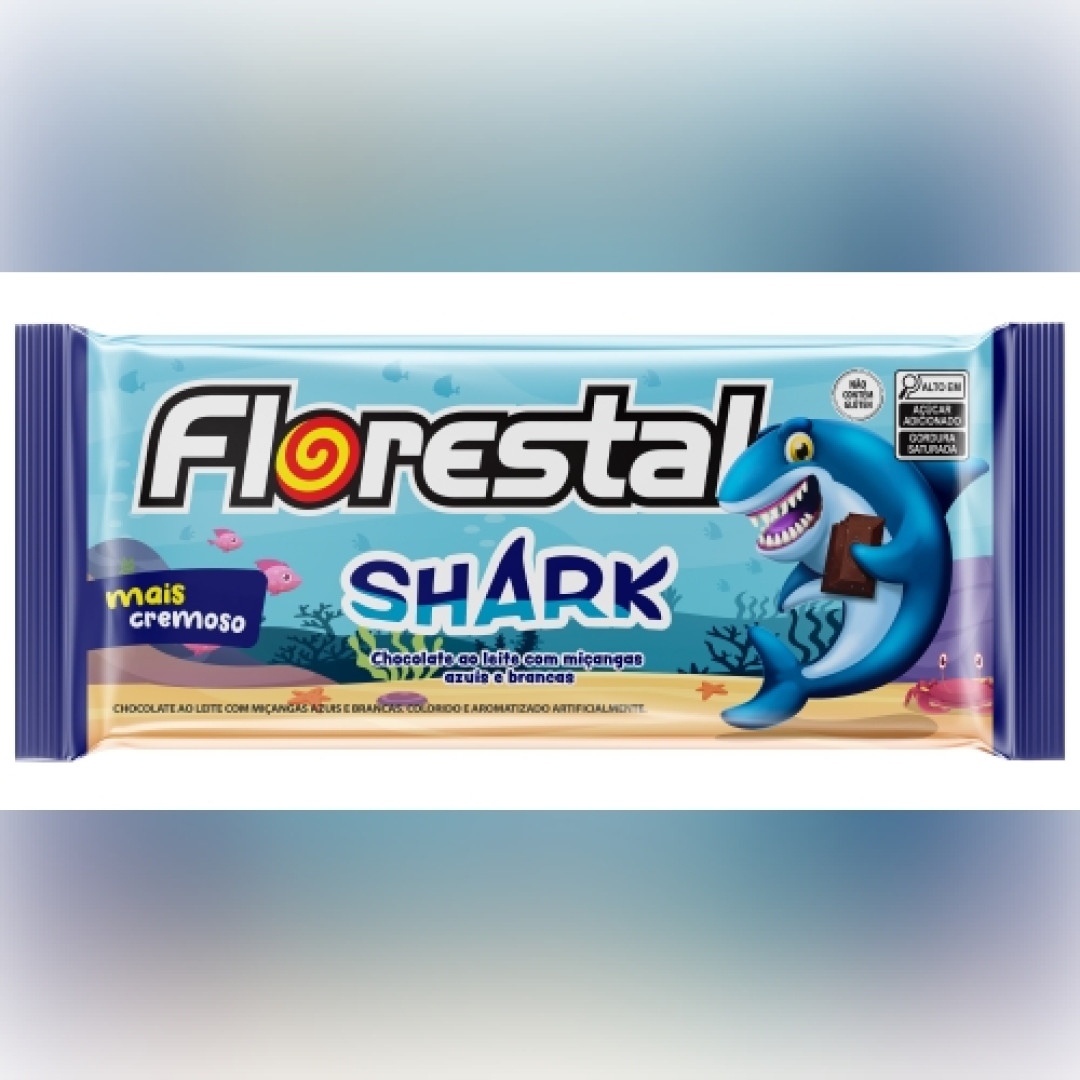 Detalhes do produto Choc Shark 80Gr Florestal Ao Leite