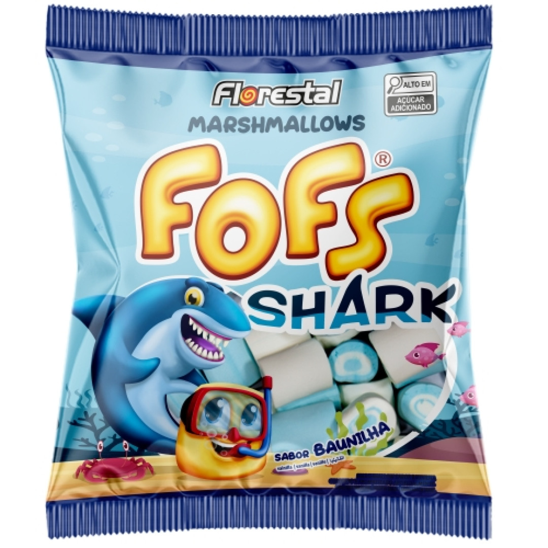 Detalhes do produto Marshmallow Fofs Shark 220Gr Flores Baunilha