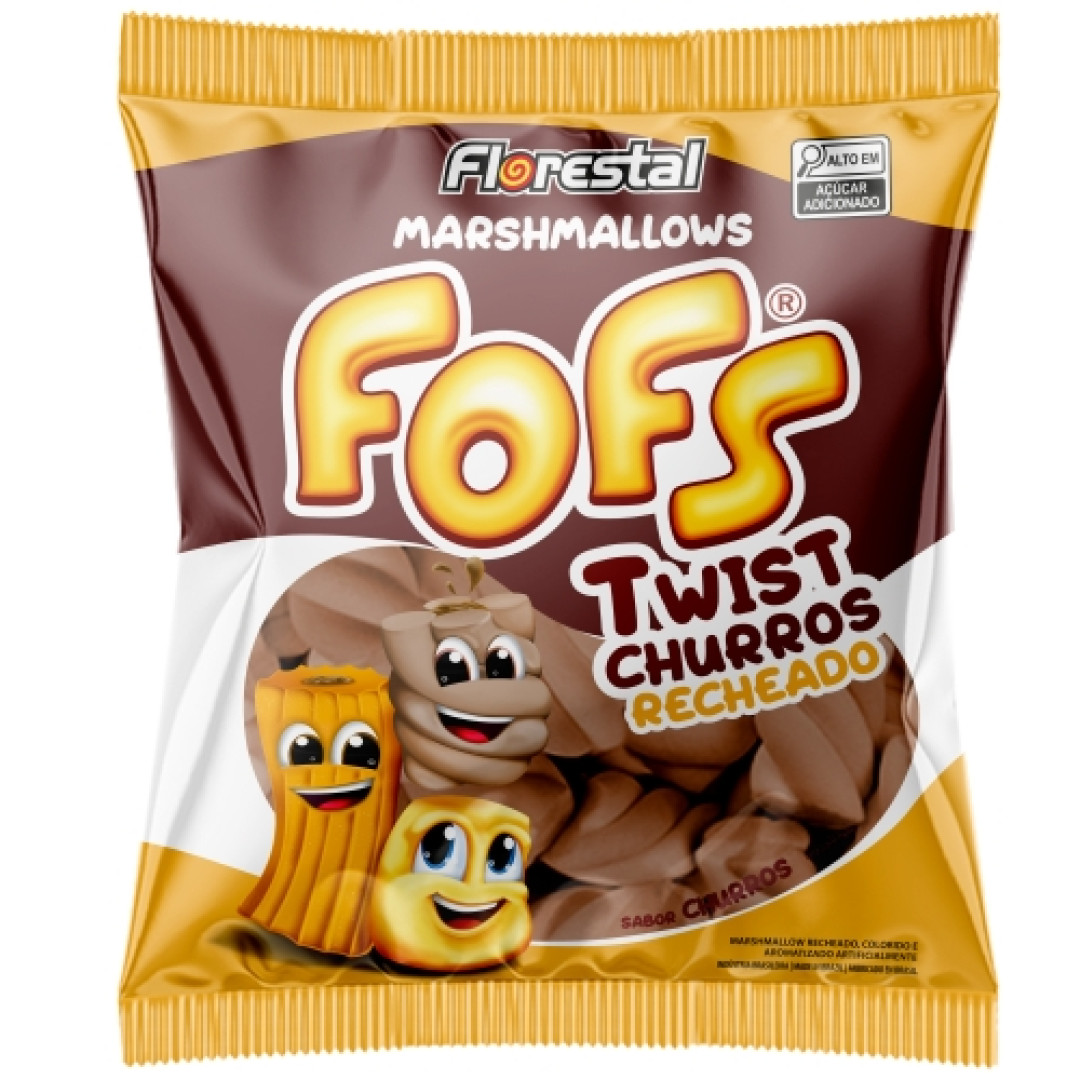 Detalhes do produto Marshmallow Rech Fofs Twist 220Gr Flores Churros