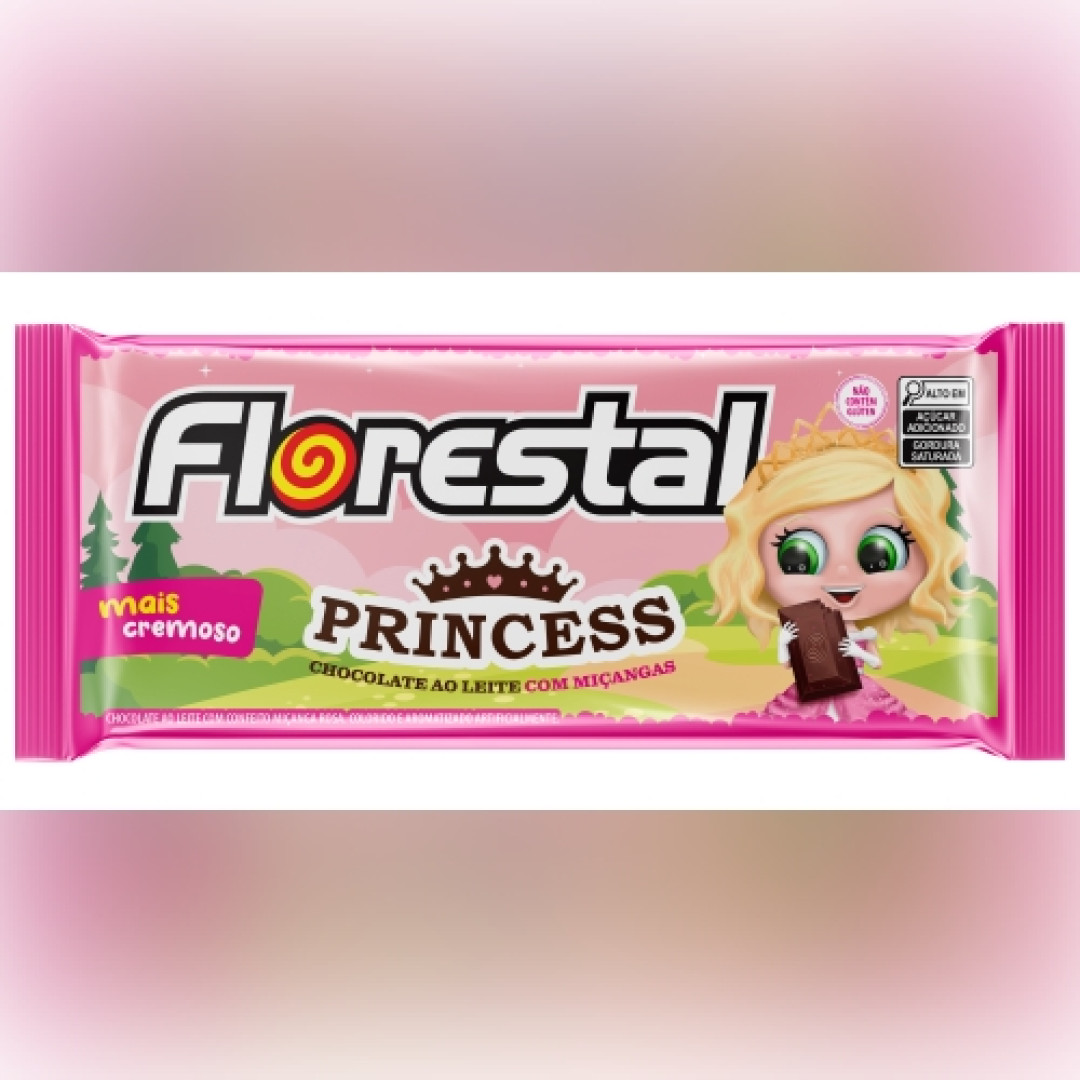 Detalhes do produto Choc Princess 80Gr Florestal Ao Leite