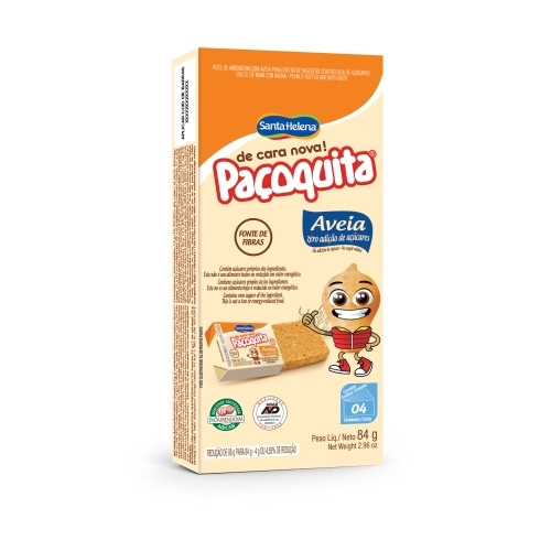 Detalhes do produto Pacoca Pacoquita Zero Quad Embr Dp 4X18G Aveia
