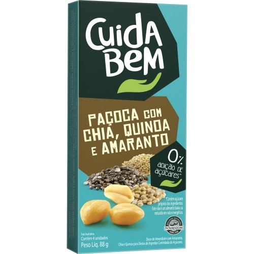 Detalhes do produto Pacoca Zero Cuida Bem Quad Embr Dp 4X18G Chia.quinoa.ama