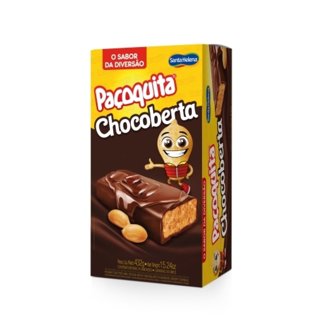 Detalhes do produto Pacoca Pacoquita Cob Quad Embr Dp 24X18G Chocolate