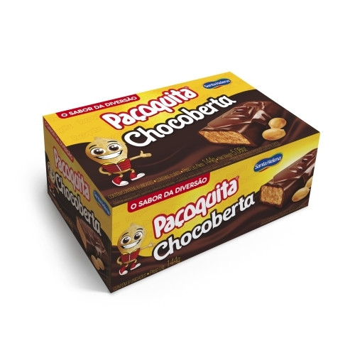 Detalhes do produto Pacoca Pacoquita Cob Quad Embr Dp 08X18G Chocolate