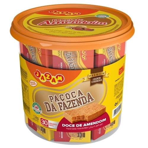 Detalhes do produto Pacoca Fazenda Quad Embr Pt 30X40Gr Jaza Amendoim