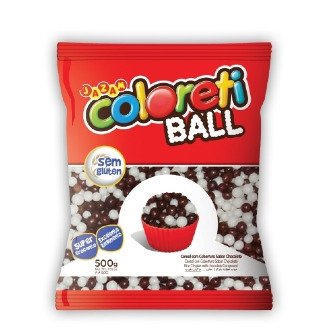 Detalhes do produto Confeito Coloreti Mini Ball 500Gr Jazam Cereais