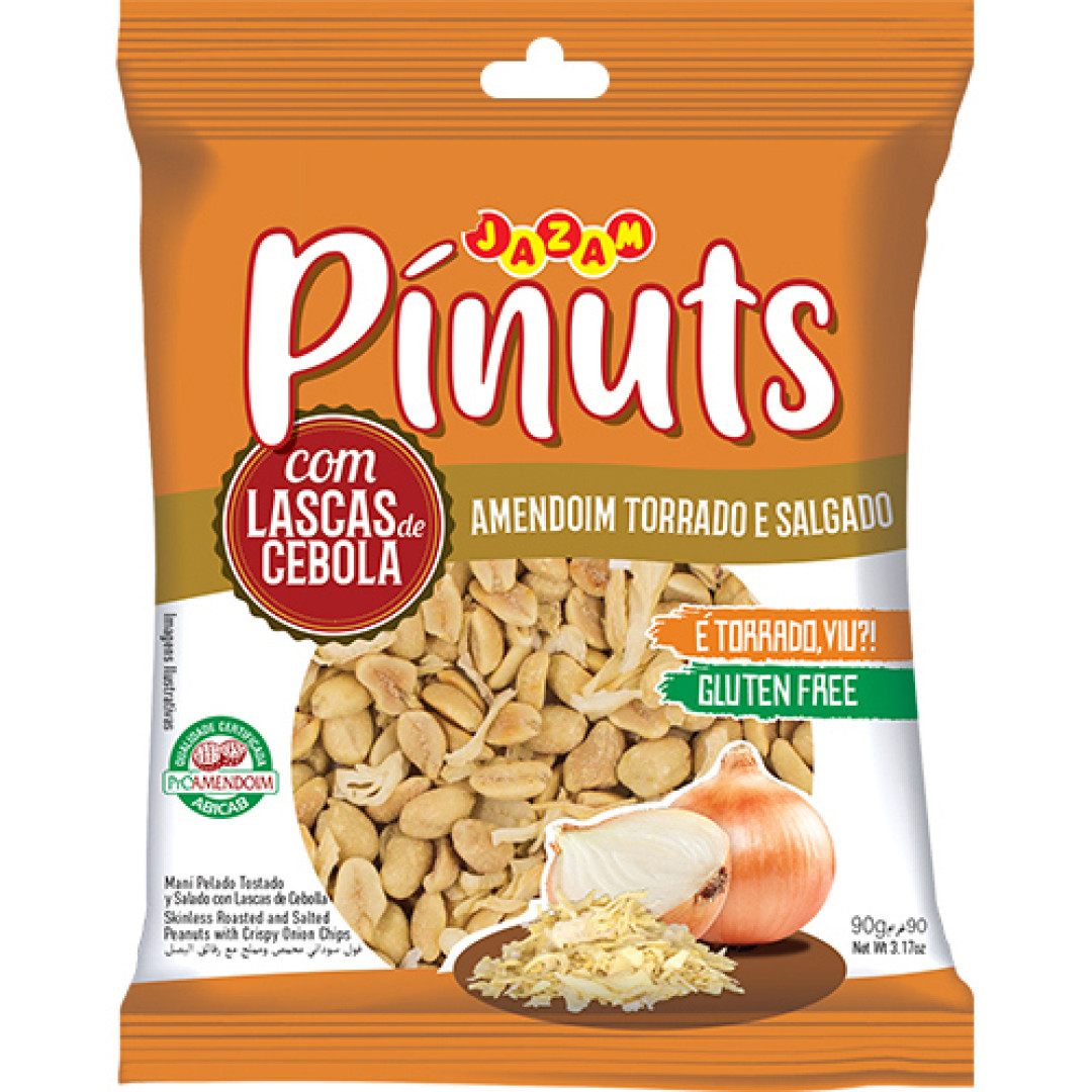 Detalhes do produto Amendoim Torrado Pinuts 90Gr Jazam Cebola