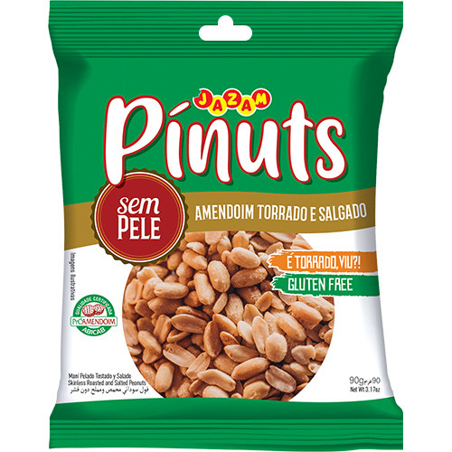 Detalhes do produto Amendoim Torrado Pinuts 90Gr Jazam Salgado