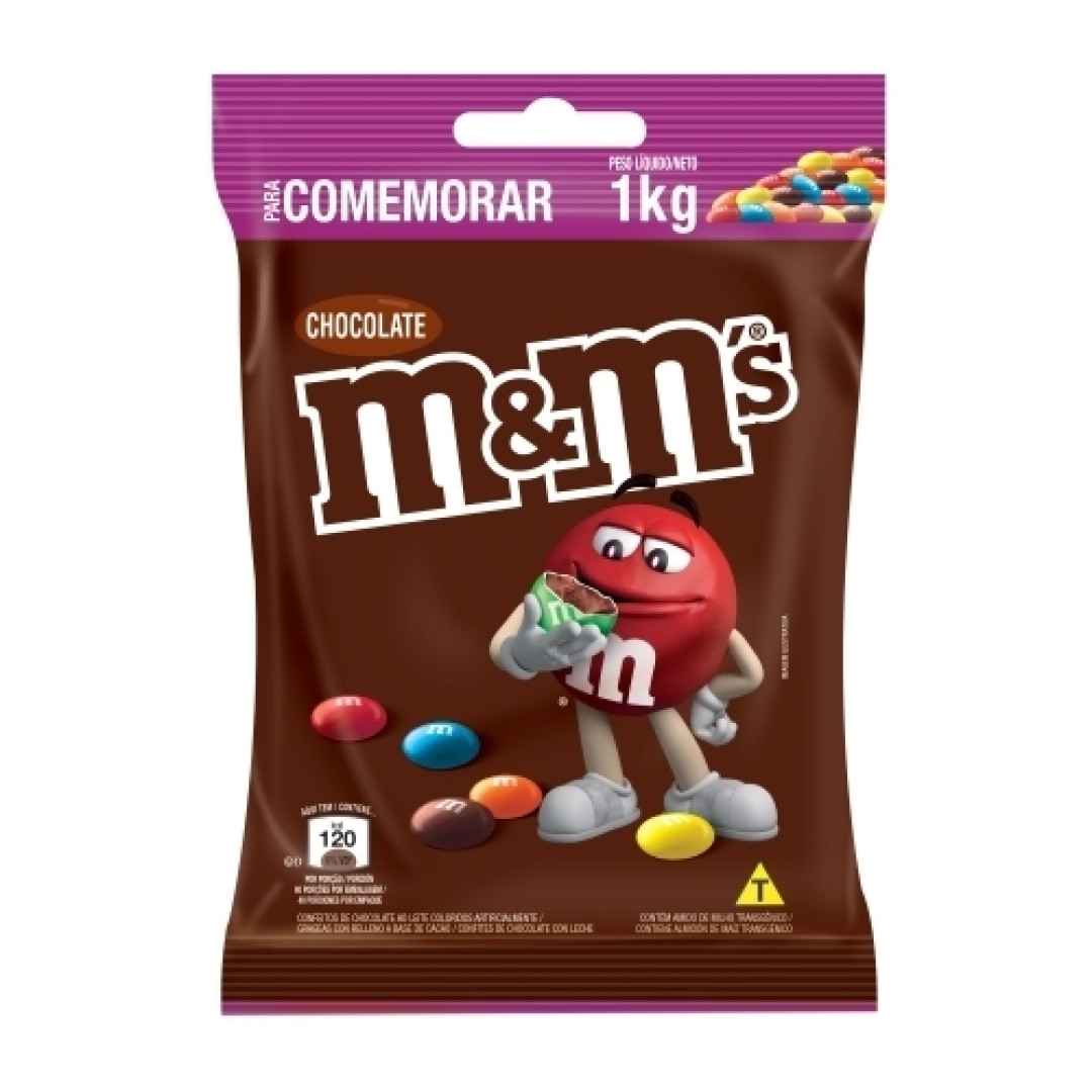 Detalhes do produto Confeito Mm Plain 1Kg Mars Chocolate