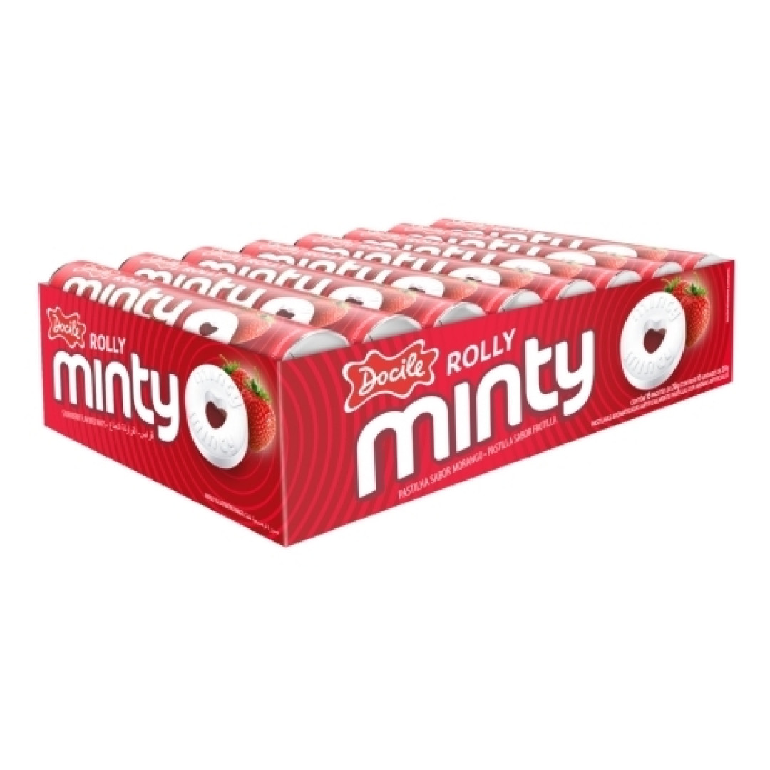 Detalhes do produto Past Rolly Minty 16Un Docile Morango