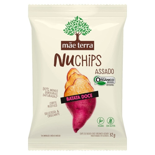 Detalhes do produto Snack Nuchips 32Gr Mae Terra Batata Doce