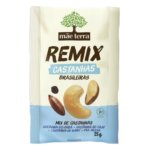Detalhes do produto Remix Snack Natural 25Gr Mae Terra Castanha