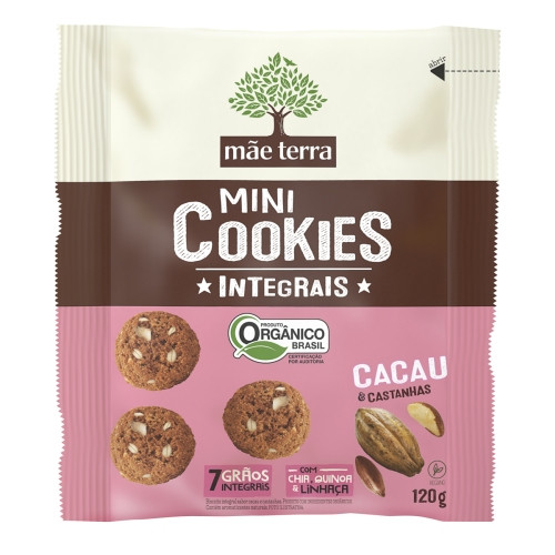 Detalhes do produto Bisc Cookies Org 120Gr Mae Terra Cast Pa Cacau