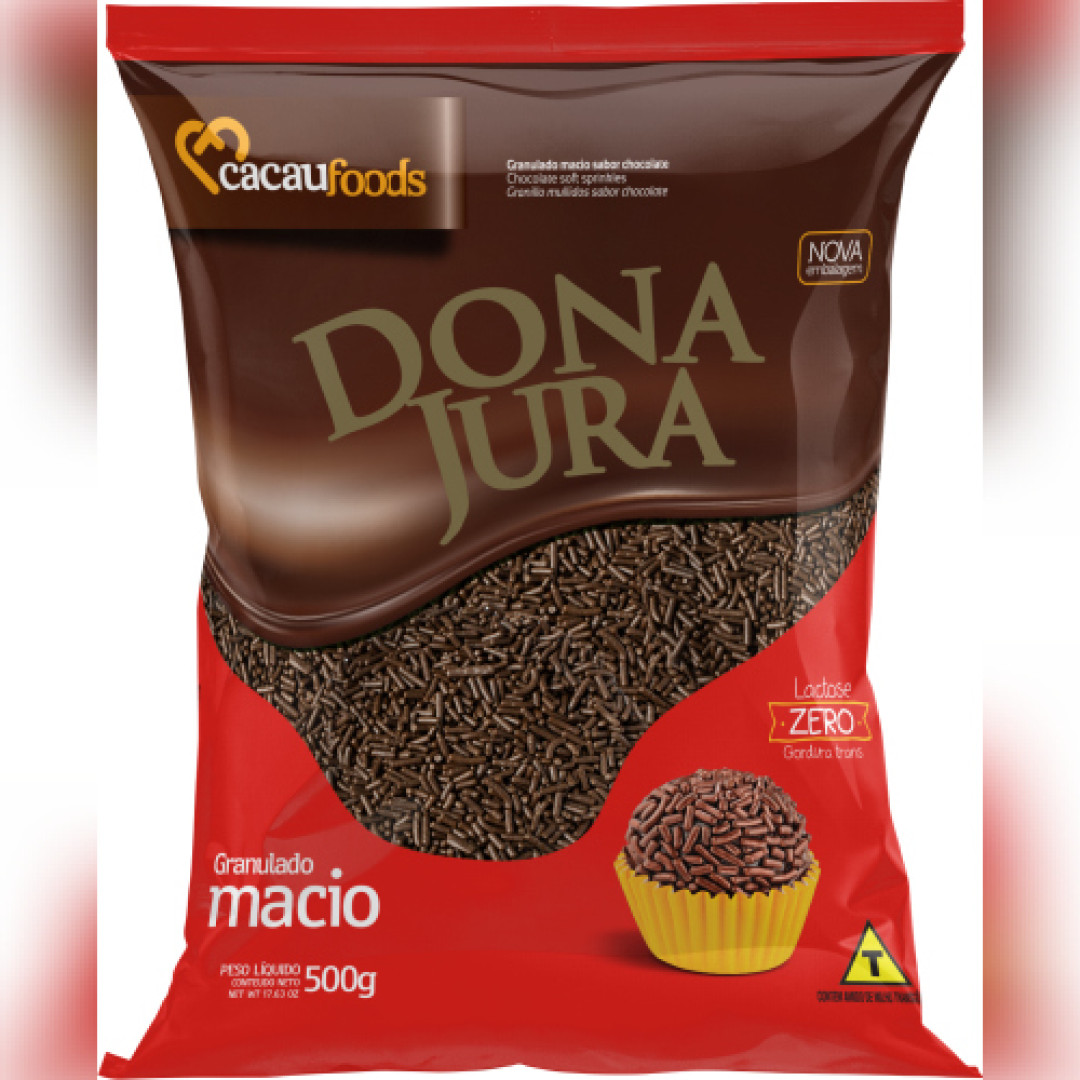 Detalhes do produto Choc Granulado Macio 500Gr Dona Jura Chocolate