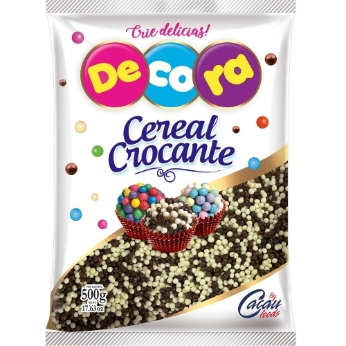 Detalhes do produto Micro Cereal Crocante 500Gr Decora Branco.preto