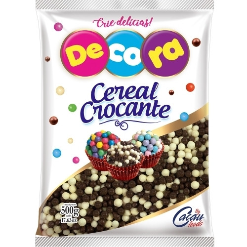 Detalhes do produto Mini Cereal Crocante 500Gr Decora Branco.preto