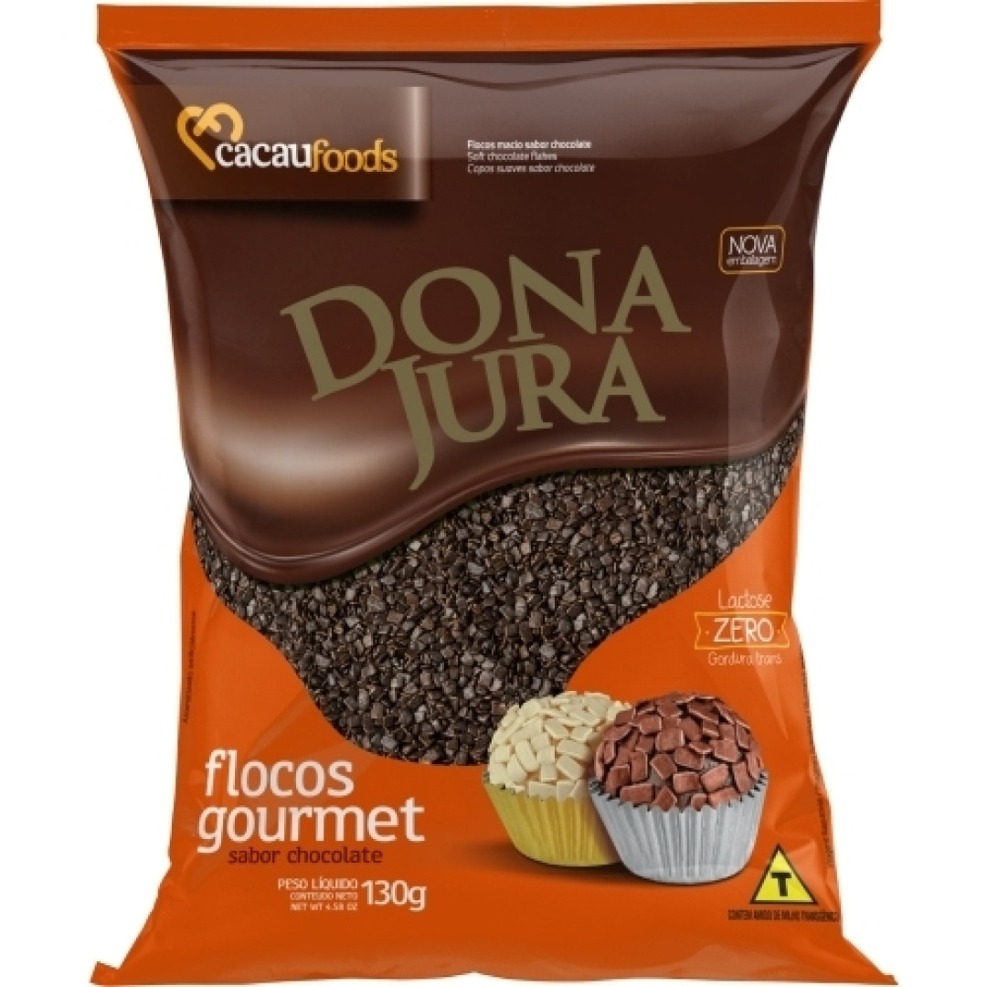 Detalhes do produto Flocos Gourmet Zero Lact 130Gr Dona Jura Chocolate