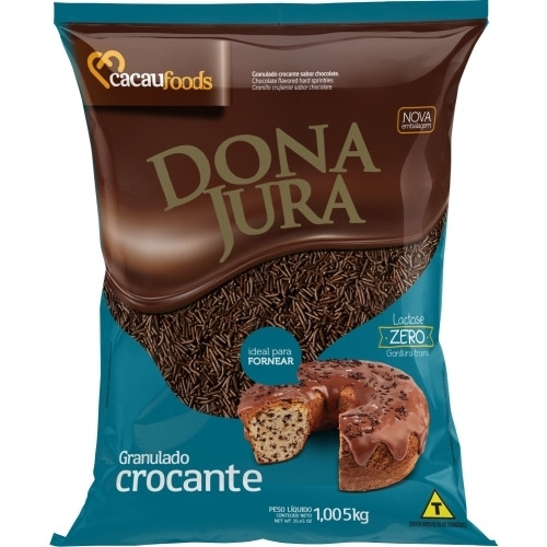Detalhes do produto Choc Granulado Croc 1,005Kg Dona Jura Zero Lactose
