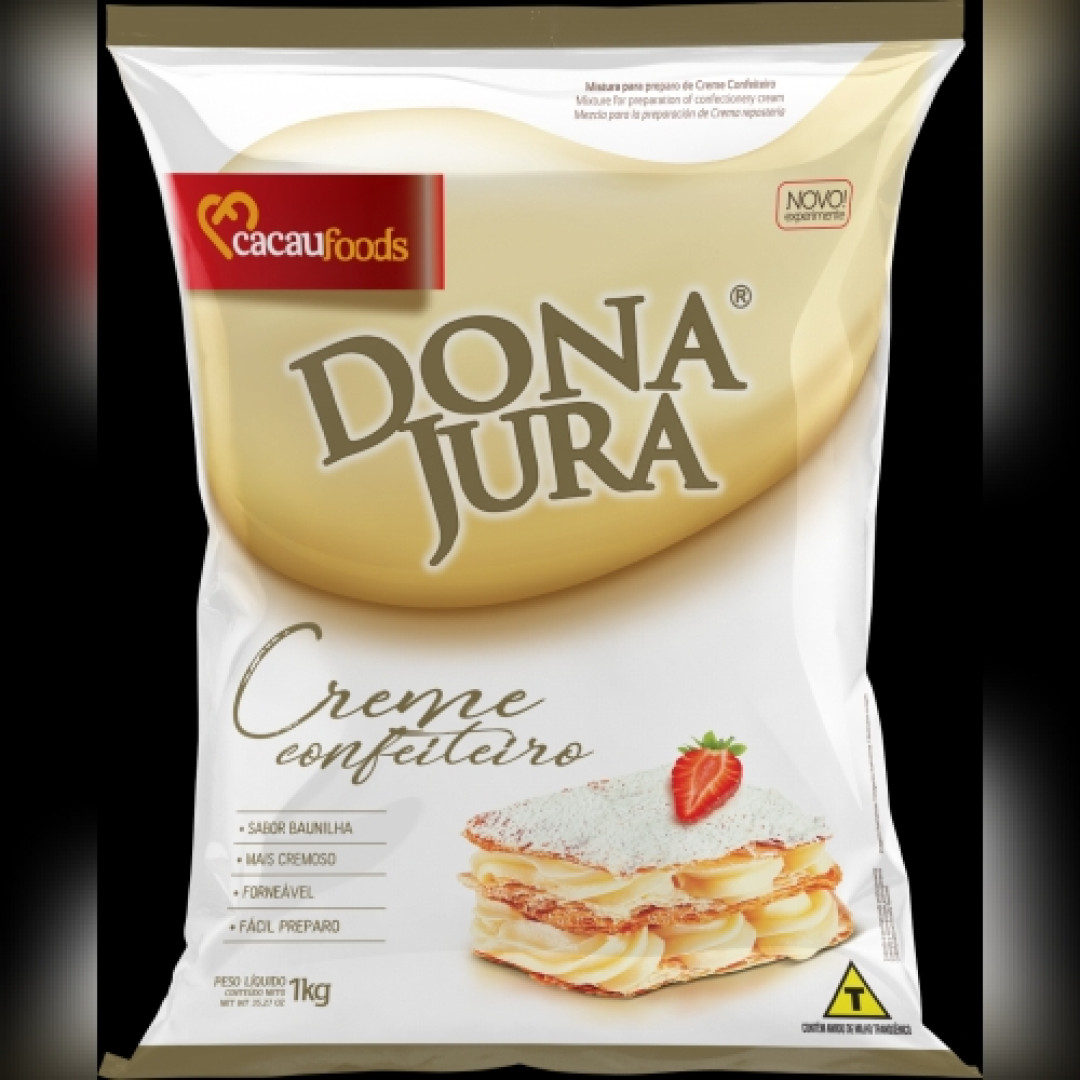 Detalhes do produto Creme Confeiteiro 1Kg Dona Jura Baunilha