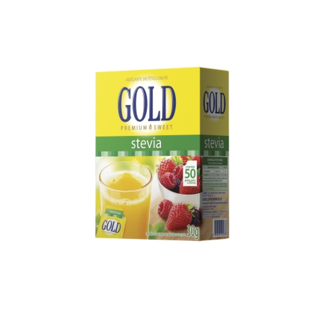 Detalhes do produto Adocante Po Gold 50X0,6Gr Agtal Stevia