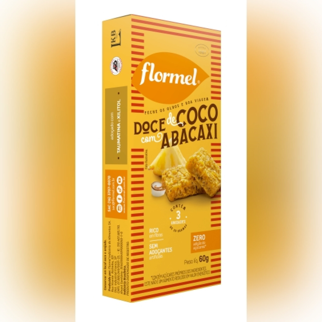Detalhes do produto Doce Zero Dp 03X20Gr Flormel Abacaxi.coco
