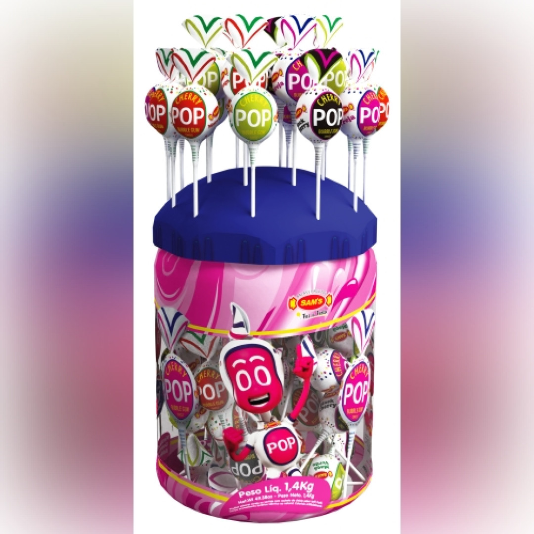 Detalhes do produto Pirl Cherry Pop Expositor 100Un Sams Sortido
