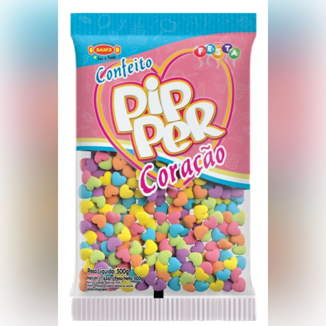 Detalhes do produto Confeito Pipper Festa 500Gr Sams Mix