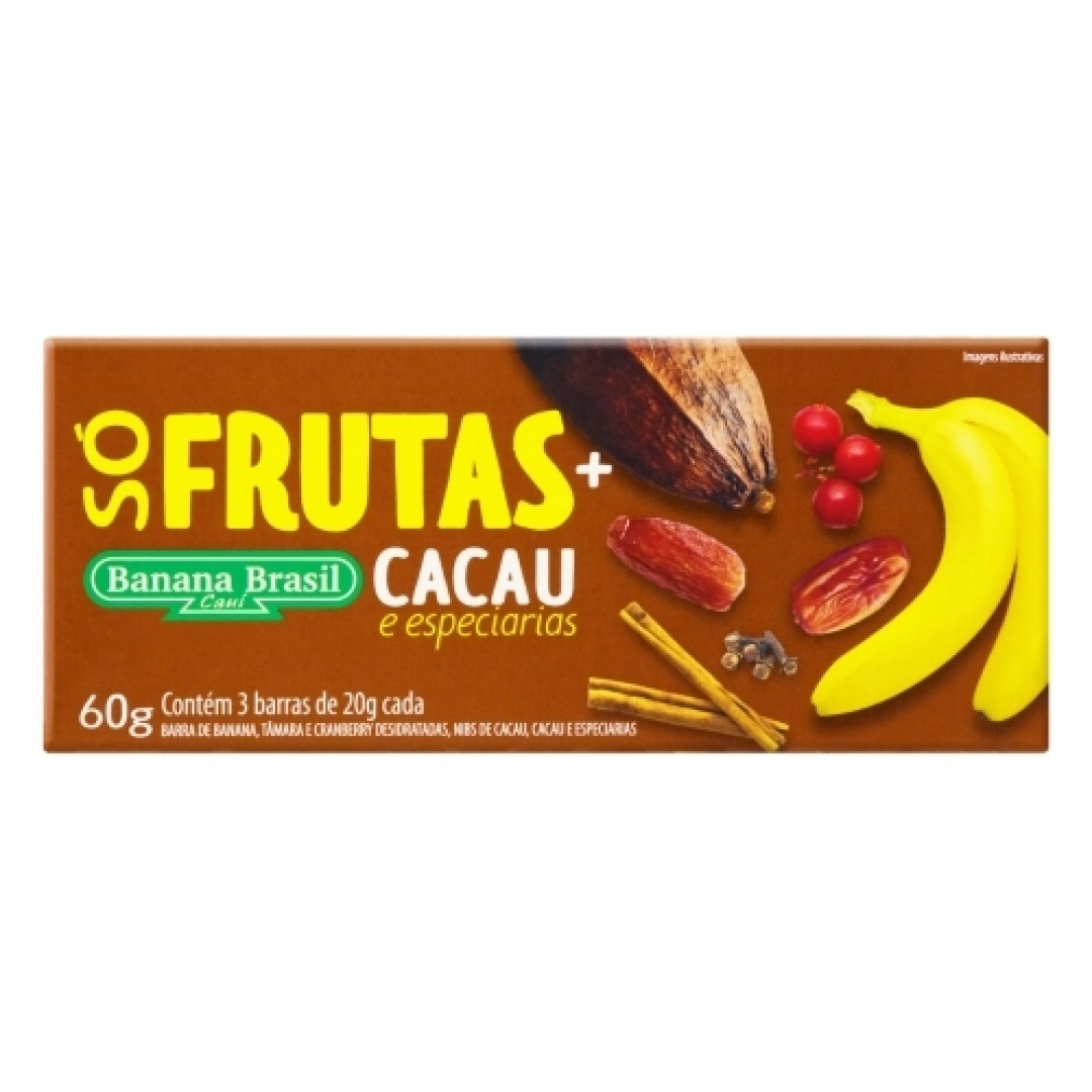 Detalhes do produto Barra Fruta Sofruta 3X20Gr Banana Brasil Cacau.especiari