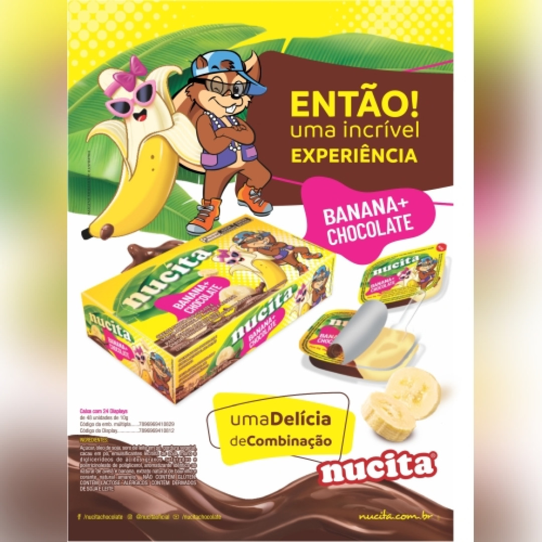 Detalhes do produto Creme 48X10Gr Nucita Choc Banana