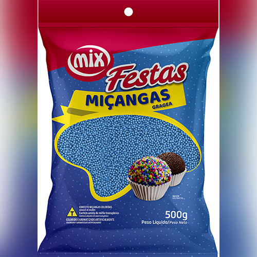 Detalhes do produto Confeito Micangas Festas 500Gr Mix Azul