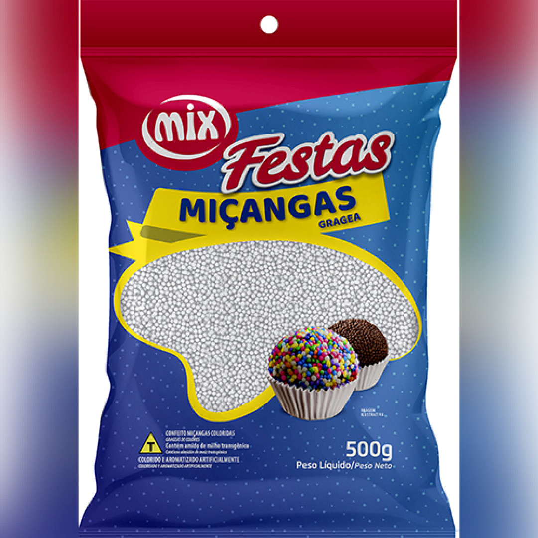 Detalhes do produto Confeito Micangas Festas 500Gr Mix Branco