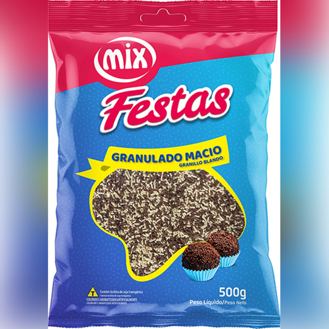 Detalhes do produto Choc Granulado Macio Festas 500Gr Mix Mesclado