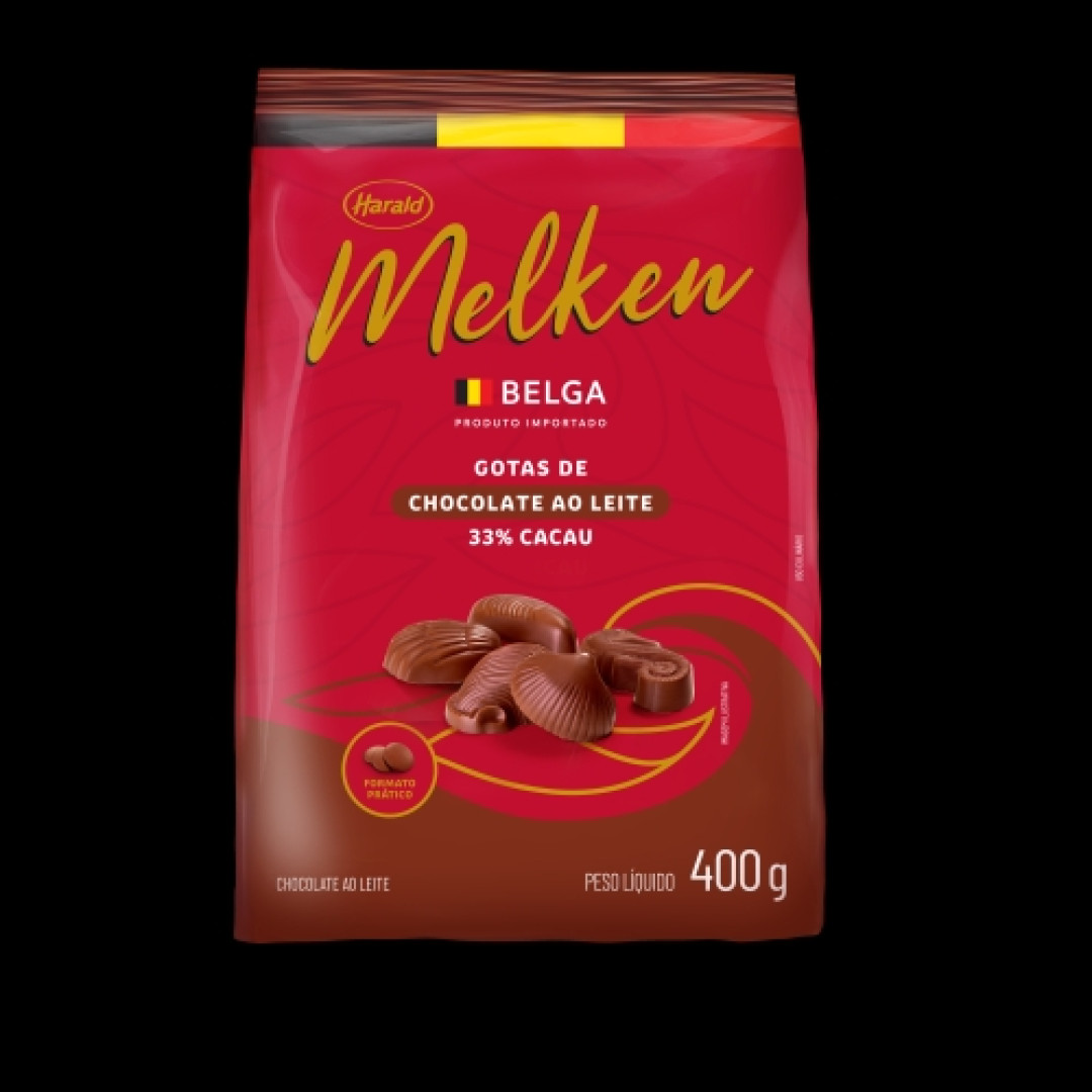Detalhes do produto Cobert Gotas Melken Belga 33% 400Gr Hara Ao Leite