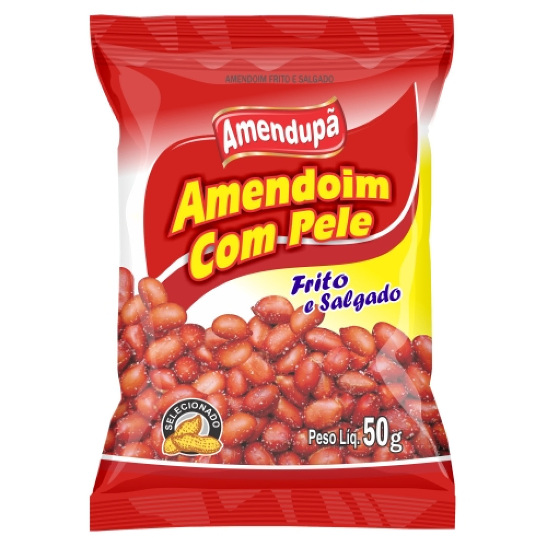 Detalhes do produto Amendoim Frito Dp 30X50Gr Amendupa Com Pele