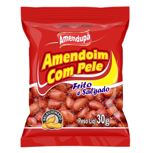Detalhes do produto Amendoim Frito Fd 40X30Gr Amendupa Com Pele