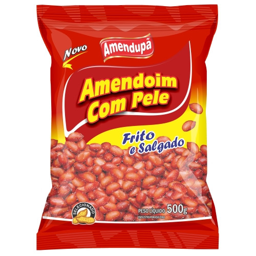 Detalhes do produto Amendoim Frito Pc 500Gr Amendupa Com Pele