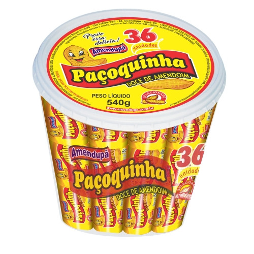 Detalhes do produto Pacoca Rolha Embr Pt 36X15Gr Amendupa Amendoim
