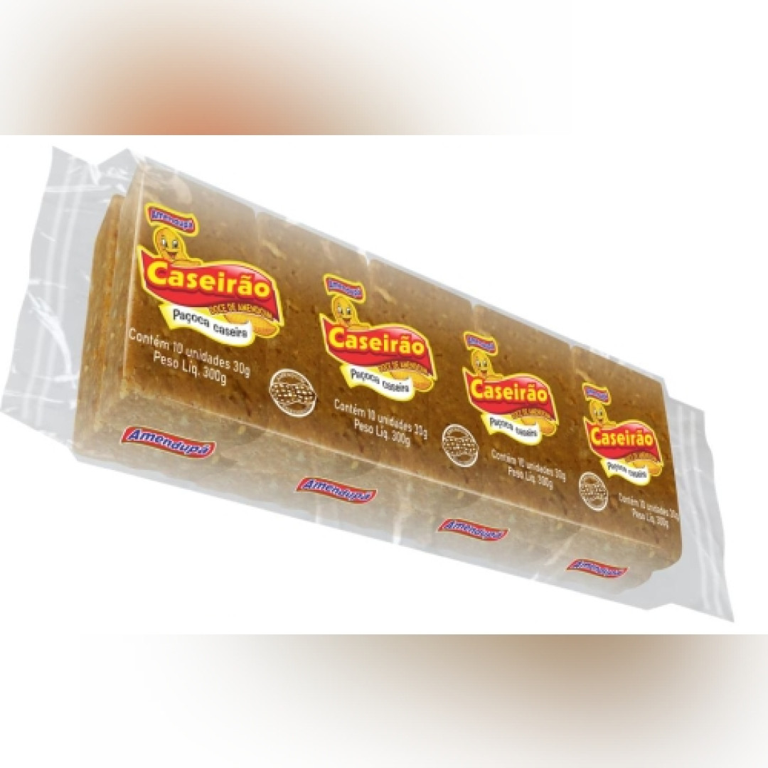 Detalhes do produto Pacoca Caseirao 300Gr Amendupa Amendoim
