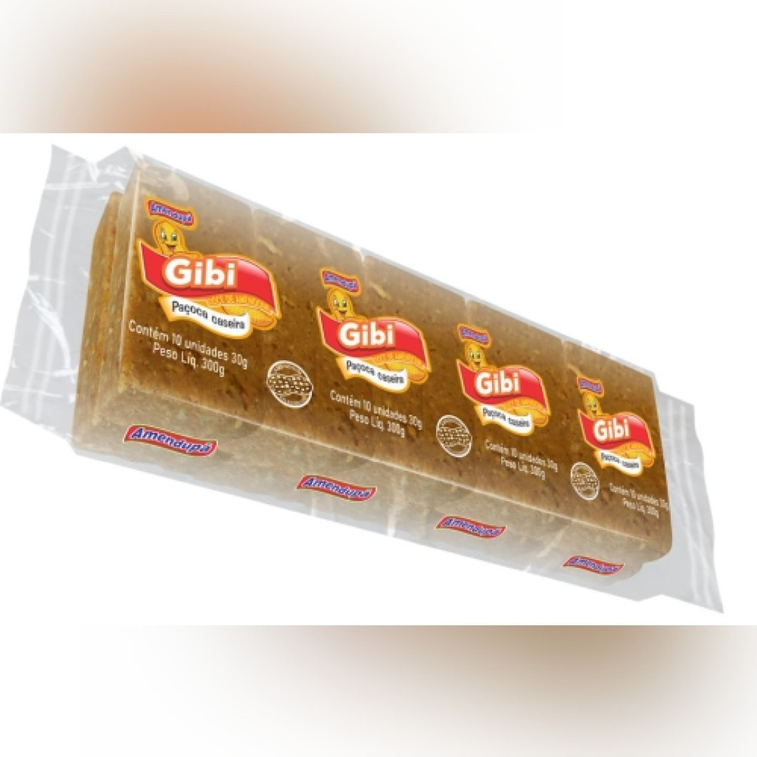 Detalhes do produto Pacoca Gibi 300Gr Amendupa Amendoim