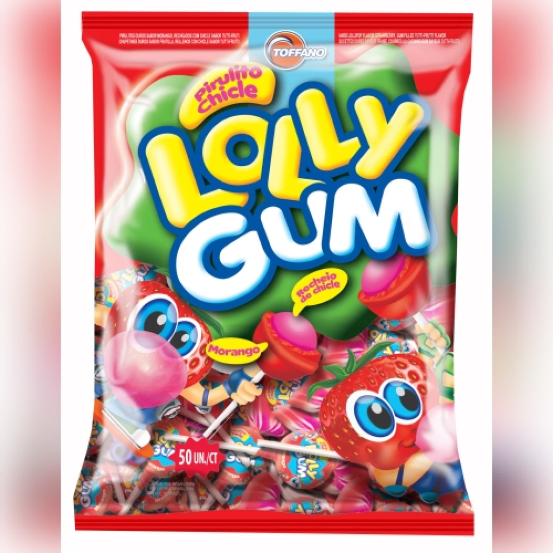 Detalhes do produto Pirl Lolly Gum 600Gr Toffano Morango