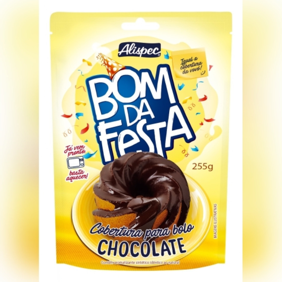 Detalhes do produto Cobertura Bom Da Festa 255Gr Alispec Chocolate