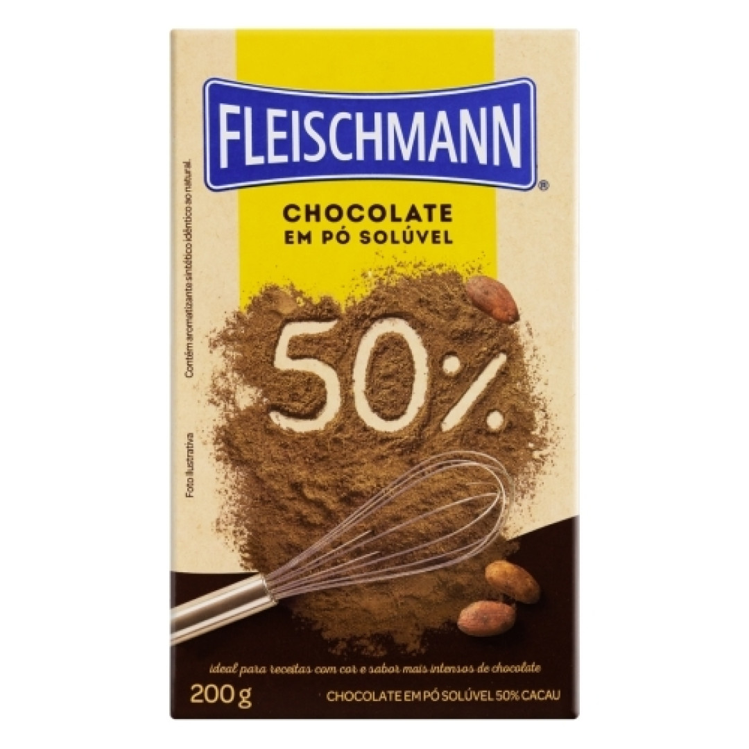 Detalhes do produto Choc Po 50% Cacau 200Gr Fleischmann .