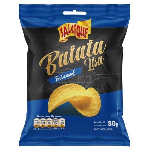 Detalhes do produto Batata Chips Lisa 80Gr Salchips Tradicional