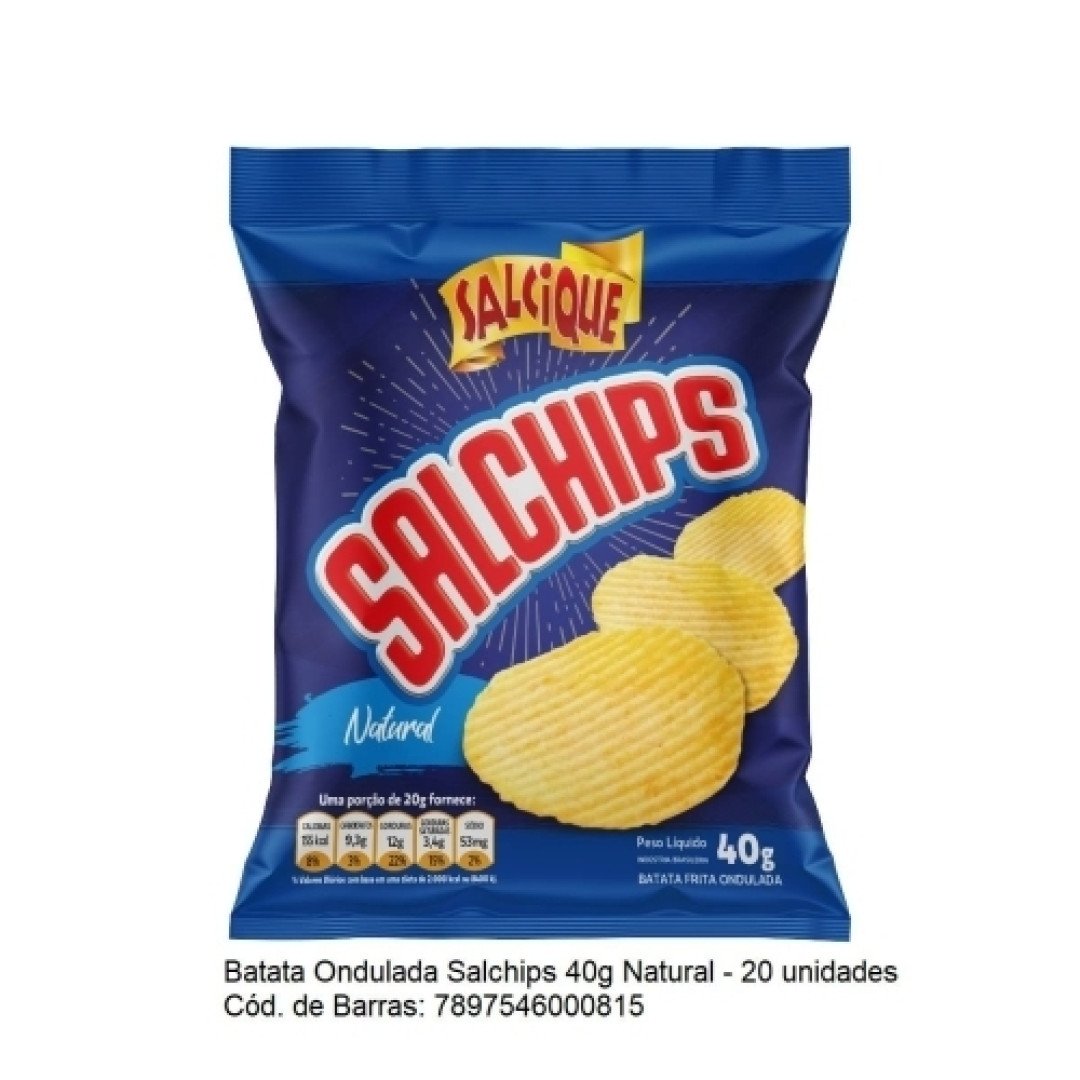 Detalhes do produto Batata Chips Ondulada 40Gr Salchips Natural