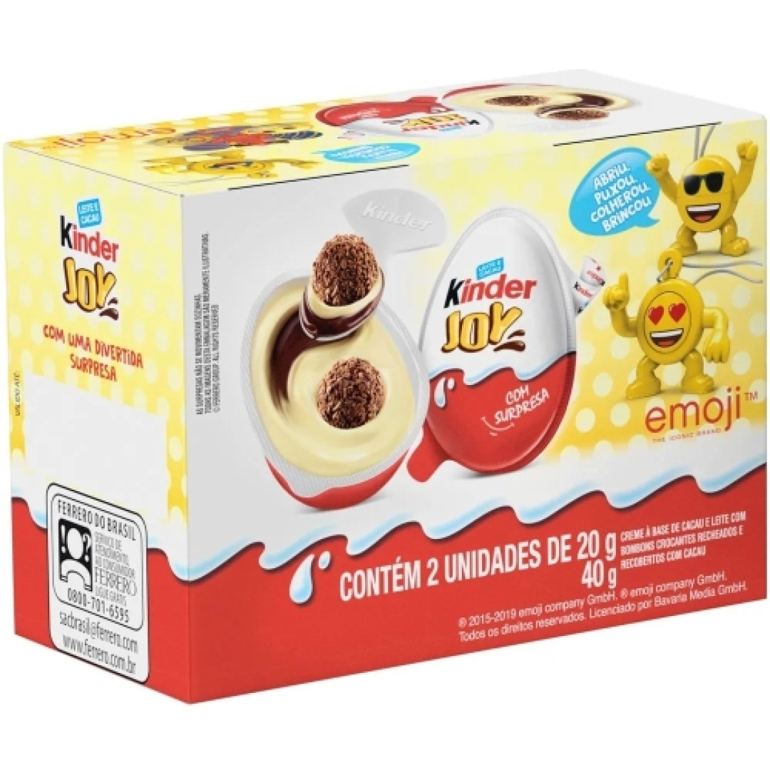 Detalhes do produto Choc Kinder Ovo Joy 02X20Gr Ferrero .