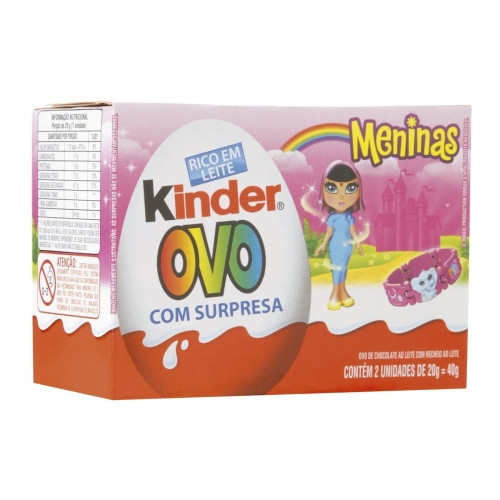 Detalhes do produto Choc Kinder Ovo Menina 02X20Gr Ferrero Leite