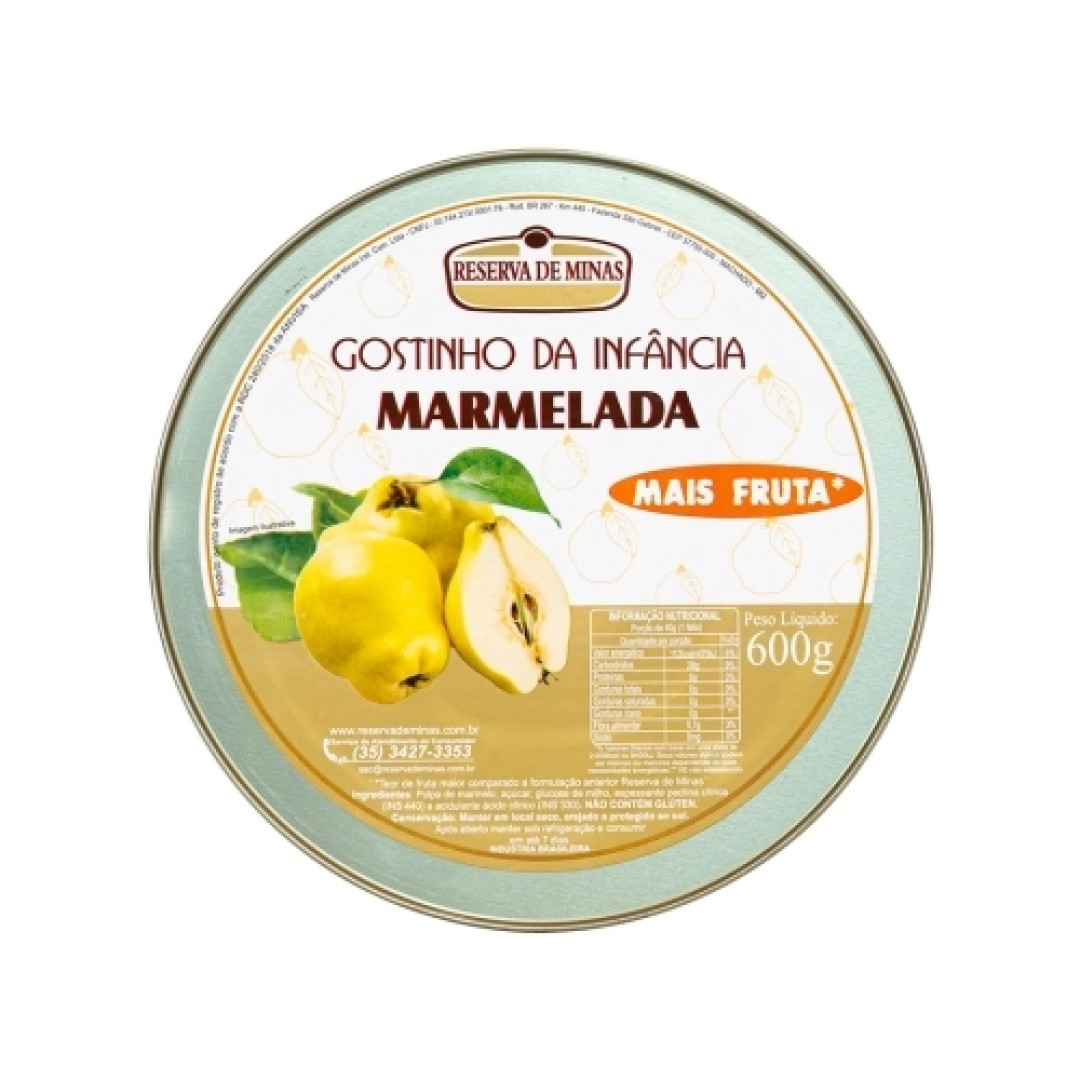 Detalhes do produto Marmelada 600Gr Reserva De Minas .